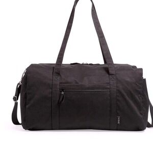 Vera Bradley Large Duffel Travel Bag Black NWT Modern Unquilted Recycled Cotton